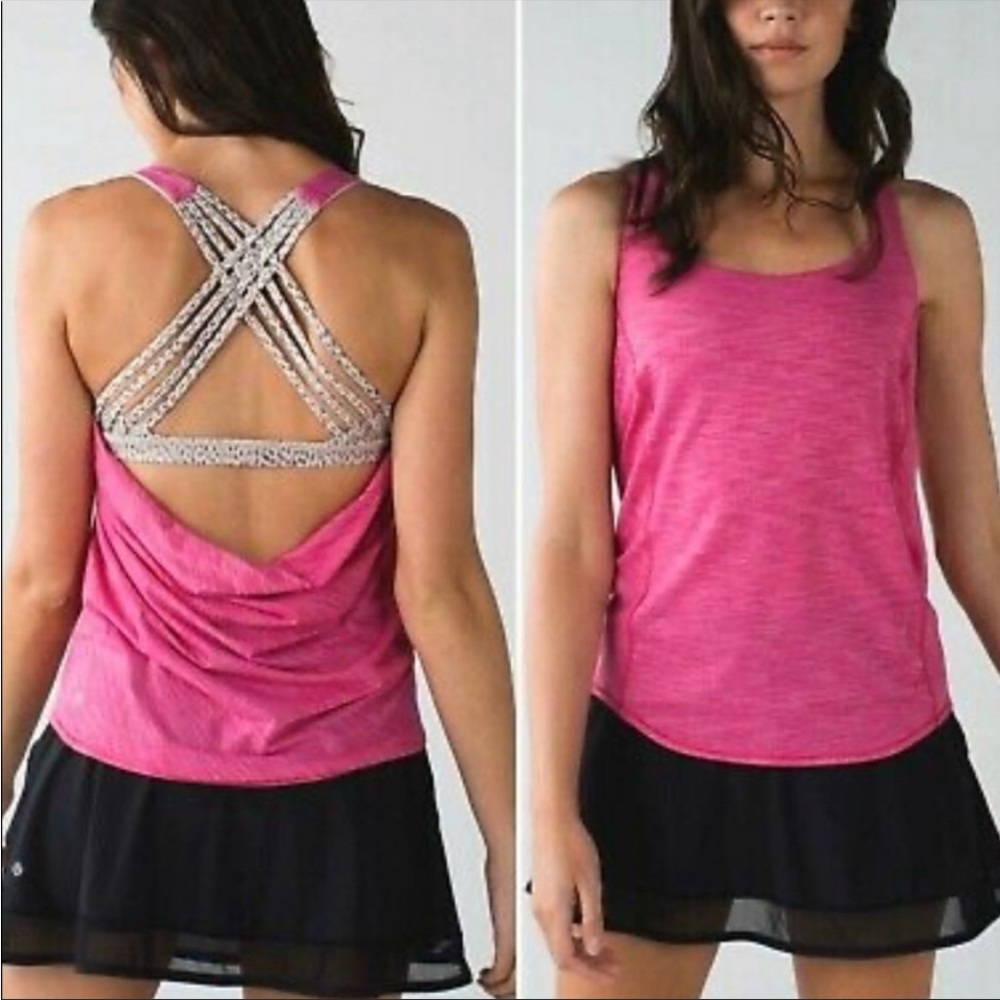 LULULEMON Free to be Wild Open Back Cheetah Top